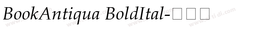 BookAntiqua BoldItal字体转换